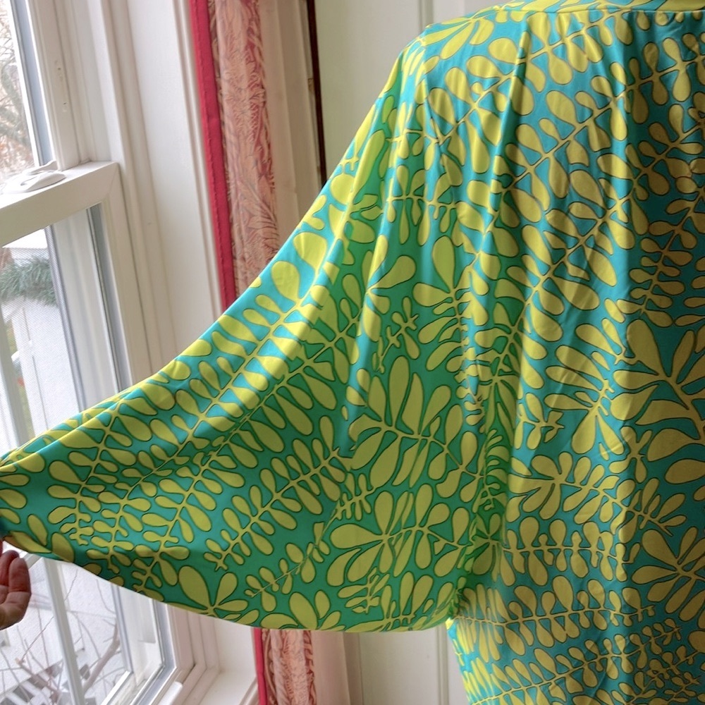 Trina Turk Trellis Swim/Beach Spa Collection Coverup Top Blue/Green Size M NWOT - Picture 8 of 14
